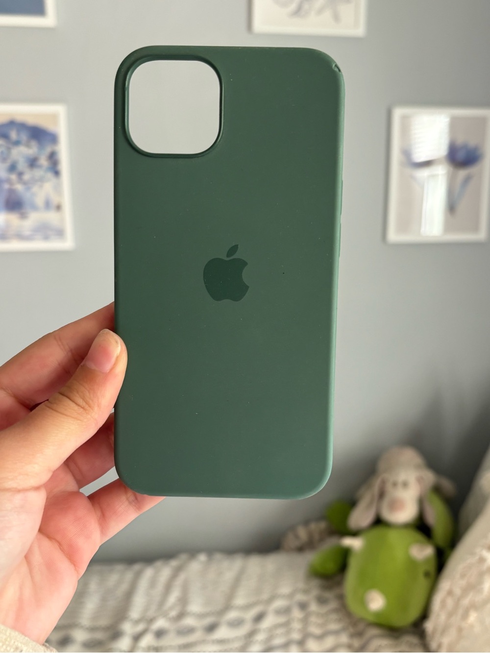 Apple Silicone iPhone Case - Dark Green